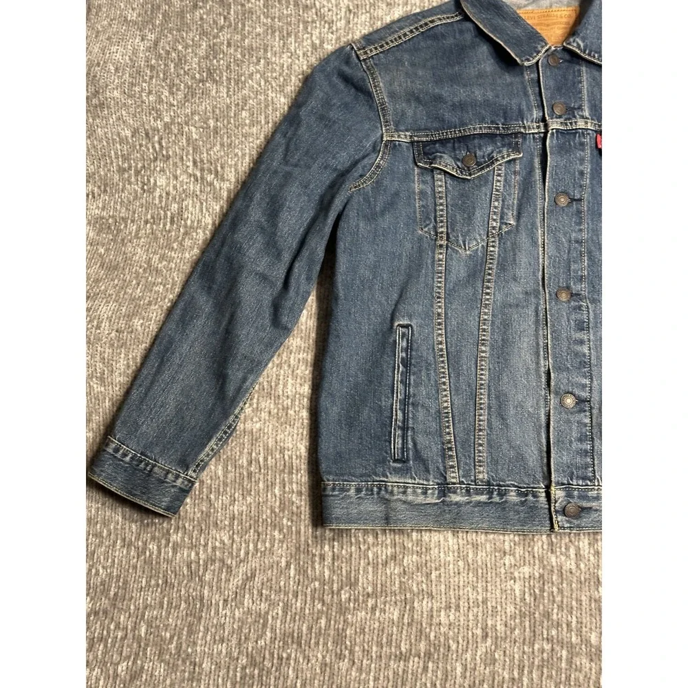 Levi's 72334 Water Less Denim Trucker Jacket Men's XL Blue Button Jean Coat